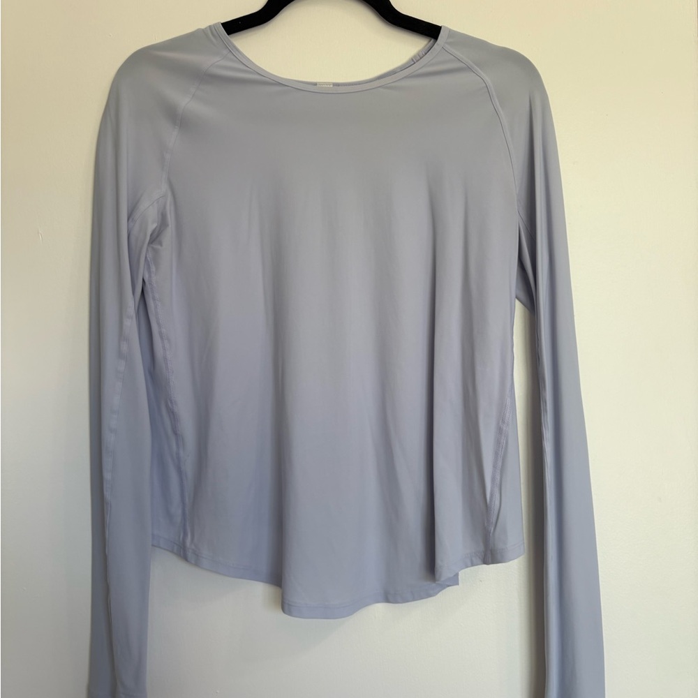 Lulu lavender/grey top with back detail